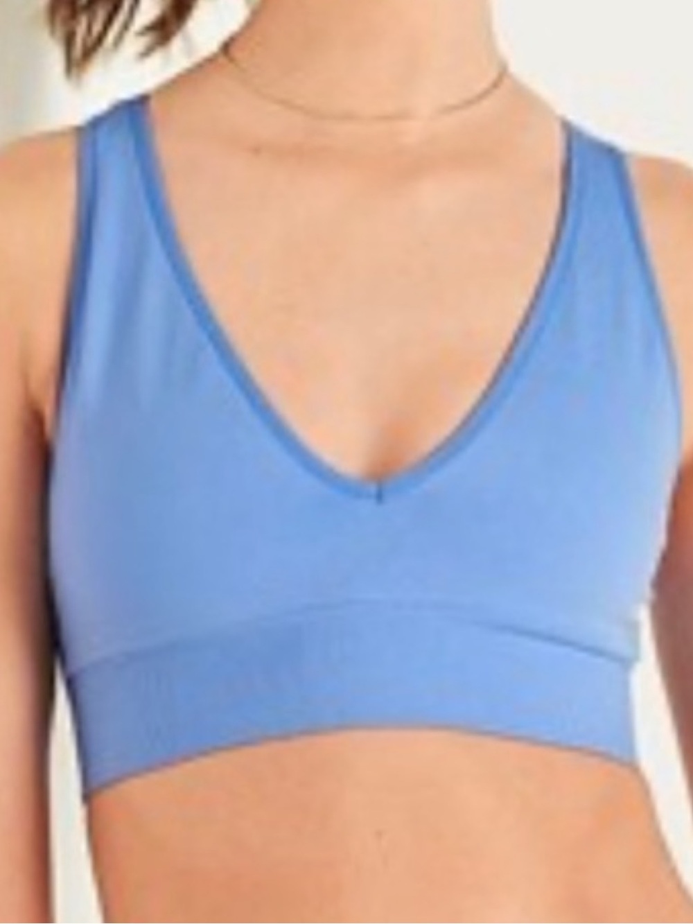 PINK Victoria's Secret Periwinkle V-Neck Racerback Sports Bralette